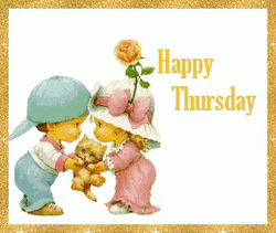 Happy Thursday Funny Kid Figurines GIF