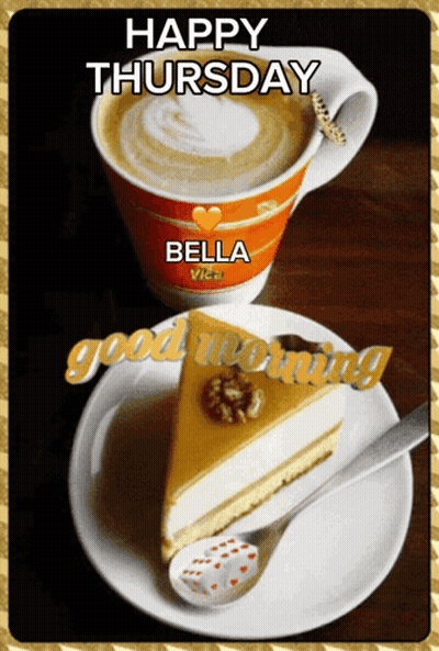 Happy Thursday Good Morning Coffee Flowers GIF