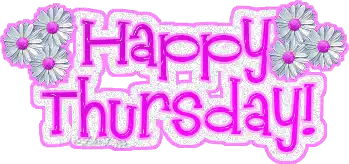 Happy Thursday Greeting Card With Flowers Sticker