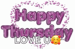 Happy Thursday Love You Purple GIF