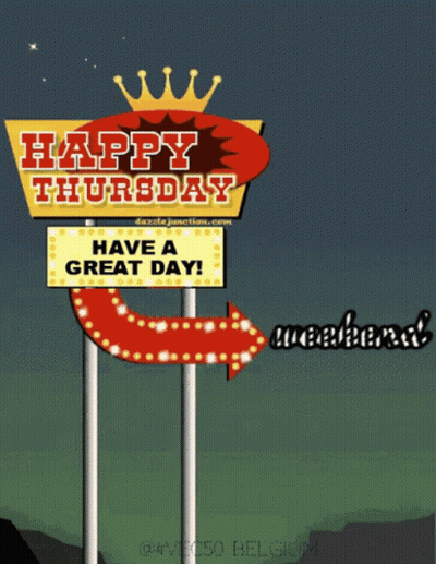 Happy Thursday Sign With Crown GIF