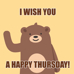 Happy Thursday Wish Bear  GIF