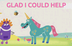Happy To Help Unicorn Rainbow GIF