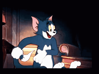 Happy Tom Cat Sighing Out Of Relief GIF