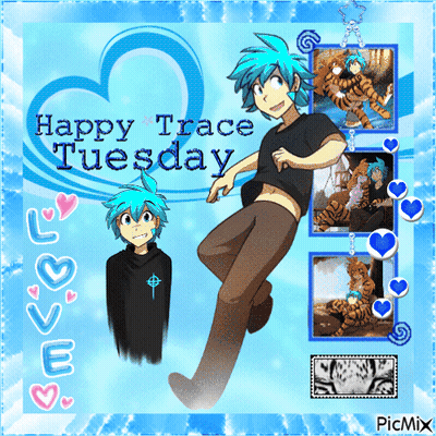 Happy Trace Tuesday Postcard Cartoon Character GIF