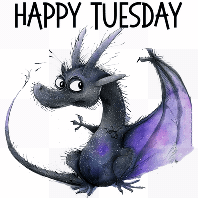 Happy Tuesday Greeting Card With Bird GIF