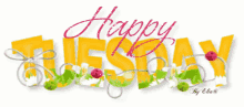 Happy Tuesday Morning Cute Sparkly Greeting GIF