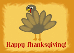 Happy Turkey Day Thanksgiving Clipart Animation GIF