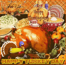 Happy Turkey Day Thanksgiving Dinner GIF