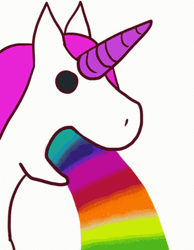 Happy Unicorn Rainbow Vomit GIF