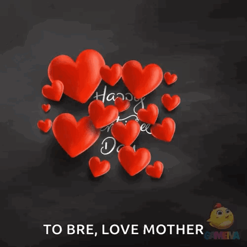 Happy Valentine's Day Bre Mother Red Hearts GIF