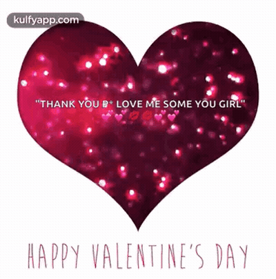 Happy Valentine's Day Card With Heart And Quote GIF
