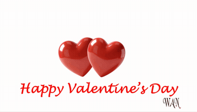 Happy Valentine's Day Card With Hearts GIF
