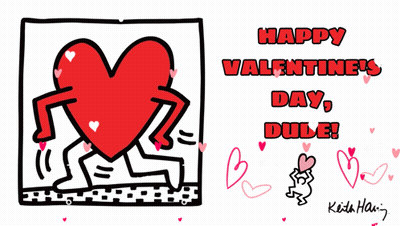 Happy Valentine's Day Dude Greeting Card GIF