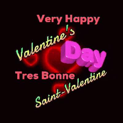 Happy Valentine's Day Greeting Card With Hearts GIF