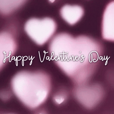 Happy Valentine's Day Greeting Card With Hearts GIF