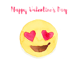 Happy Valentine's Day Kiss Emoji GIF