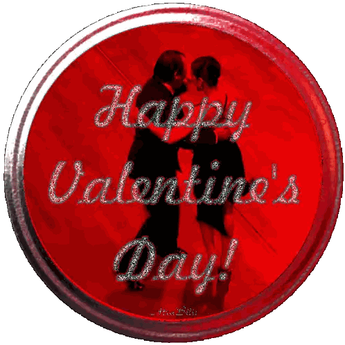 Happy Valentine's Day Kissing Couple Sticker