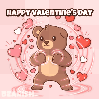 Happy Valentine's Day Teddy Bear GIF