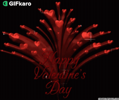 Happy Valentine's Day With Hearts GIF