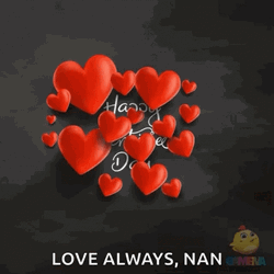Happy Valentines Day Blooming Hearts GIF