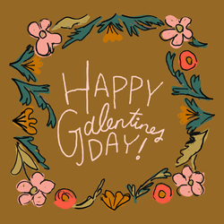 Happy Valentines Day Friend Artwork GIF