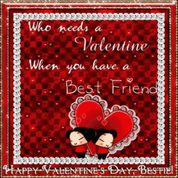 Happy Valentines Day Friend Greetings GIF