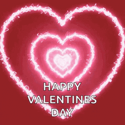 Happy Valentines Day Sisters Animated Heart Loop GIF
