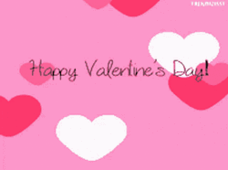 Happy Valentines Day Sisters Falling Hearts GIF