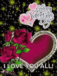 Happy Valentines Day Sisters Shimmering Heart GIF