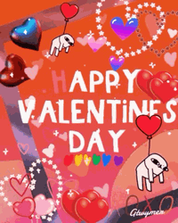 Happy Valentines Day Son Pink Firework GIF