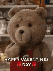Happy Valentines Day Son Talking Bear GIF