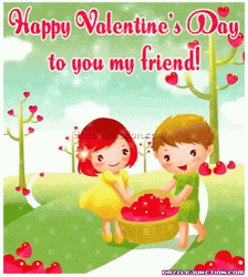 Happy Valentines Day To You Friend GIF