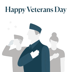 Happy Veterans Day Animated Army Navy Salute