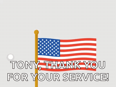 Happy Veterans Day Greeting Card With American Flag GIF