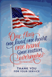 Happy Veterans Day One Flag Greeting GIF