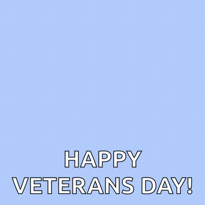 Happy Veterans Day Poster With Three Flying Planes GIF