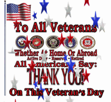 Happy Veterans Day Thank You On This GIF