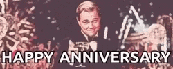 Happy Wedding Anniversary Cheers Leonardo Di Caprio GIF