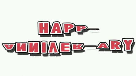 Happy Wedding Anniversary Flipping Interactive Art GIF