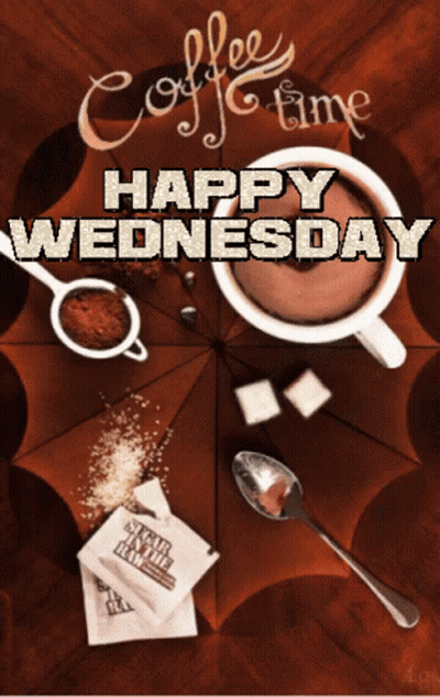 Happy Wednesday Greeting Card With Coffee GIF