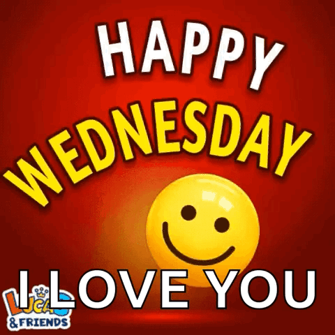 Happy Wednesday I Love You With A Yellow Smiley Face GIF