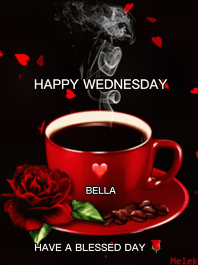 Happy Wednesday Red Coffee Cup GIF