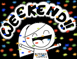 Happy Weekend Minka Comics Happy Confetti GIF