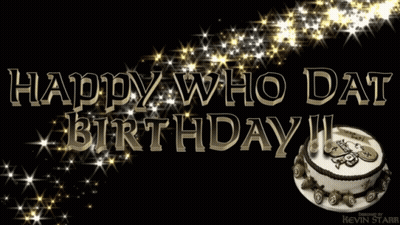 Happy Who Dat Birthday Cake GIF