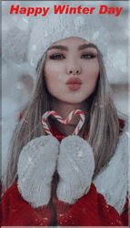 Happy Winter Saturday Duck Face Girl GIF