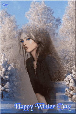 Happy Winter Saturday Girl GIF