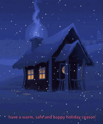 Happy Winter Saturday Snowing Winter Dark Night GIF