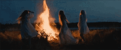 Happy Winter Solstice Bonfire Dancing GIF