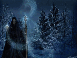 Happy Winter Solstice Witch GIF